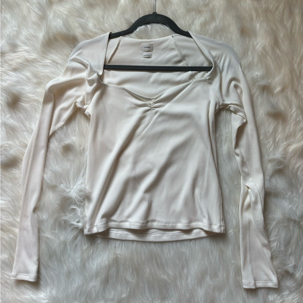 Aritzia Wilfred White long sleeve top
